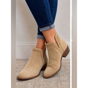 Lucky Brand Francee Suede Leather Ankle Boots
